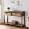 Walker Edison Reclaimed Barnwood Mission Storage Entry Table
